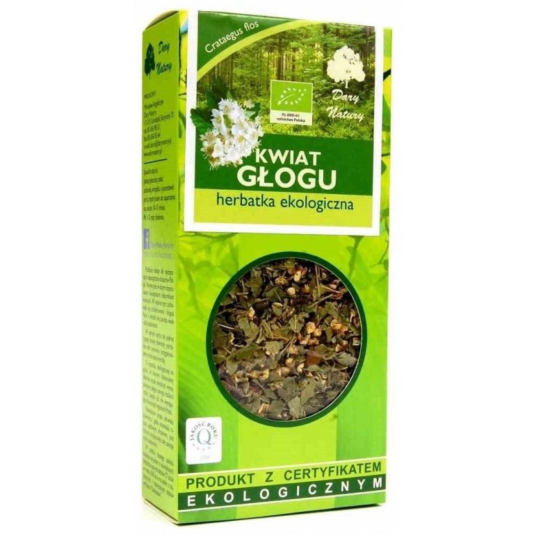 HERBATKA KWIAT GŁOGU BIO 50 g - DARY NATURY