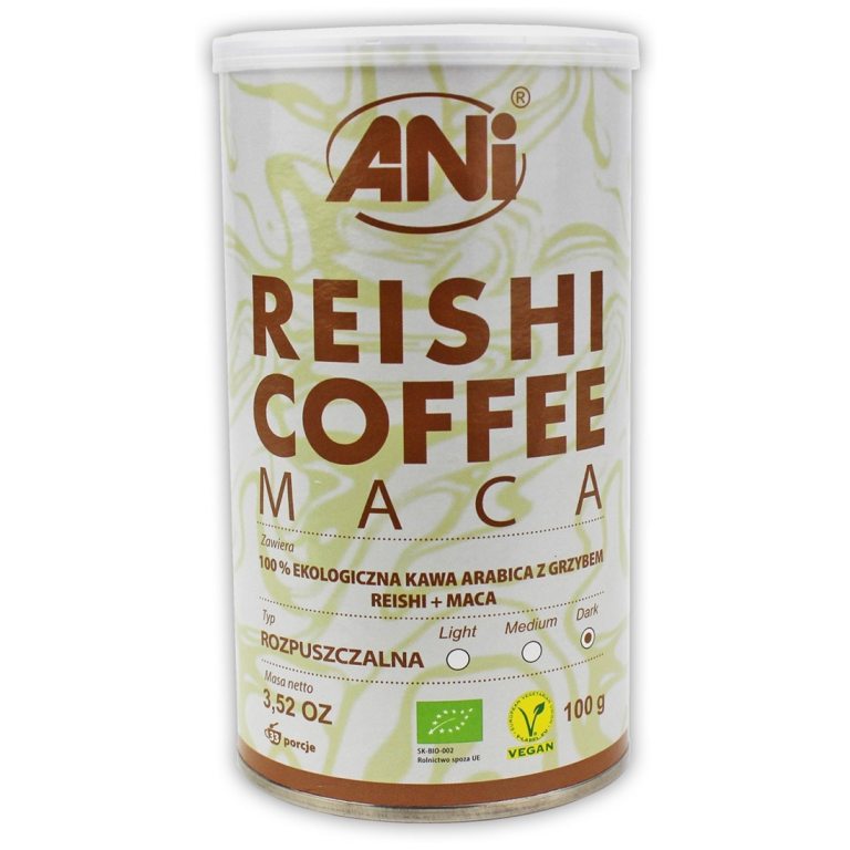 KAWA ROZPUSZCZALNA ARABICA Z REISHI I MACA BIO 100 g - ANI