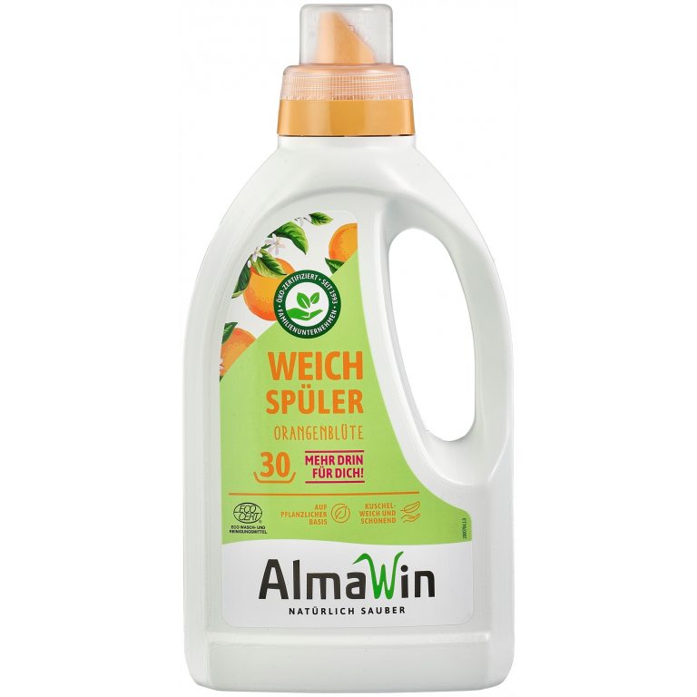 PŁYN DO ZMIĘKCZANIA TKANIN POMARAŃCZOWY (KONCENTRAT) ECO 750 ml (30 PRAŃ) - ALMAWIN