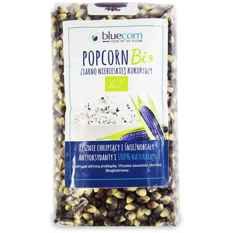 POPCORN (ZIARNO KUKURYDZY NIEBIESKIEJ) BEZGLUTENOWE BIO 350 g - BLUECORN