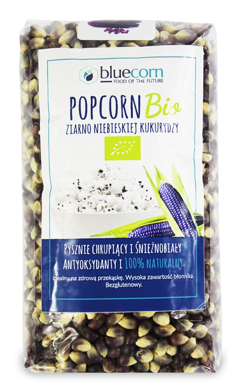 POPCORN (ZIARNO KUKURYDZY NIEBIESKIEJ) BEZGLUTENOWE BIO 350 g - BLUECORN