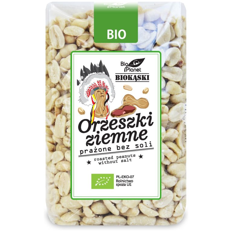 ORZESZKI ZIEMNE PRAŻONE BEZ SOLI BIO 350 g - BIO PLANET