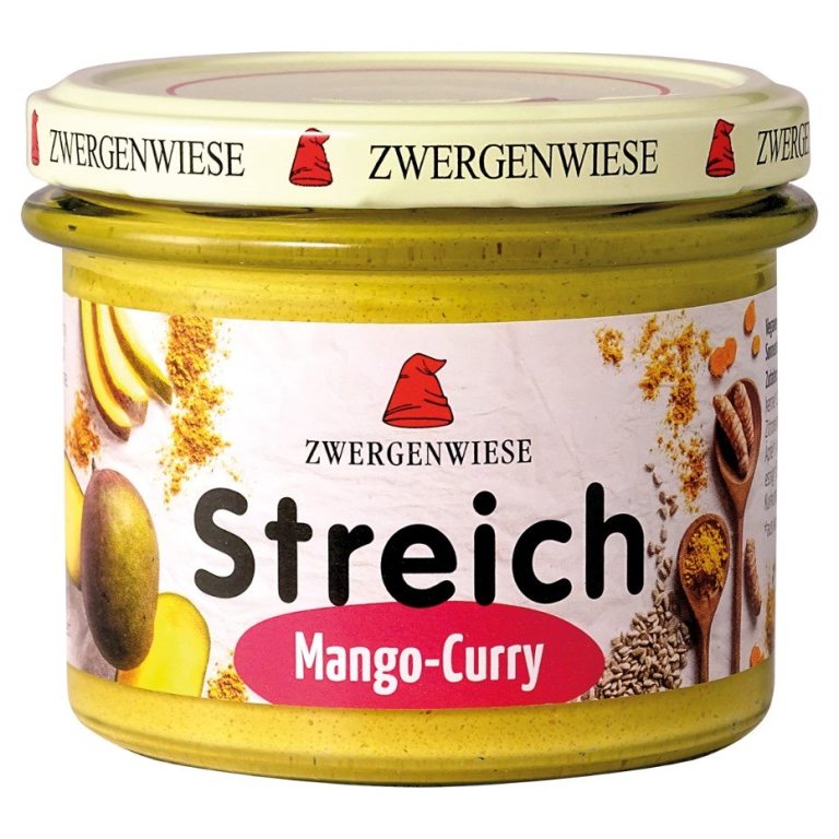 PASTA SŁONECZNIKOWA Z MANGO I CURRY BEZGLUTENOWA BIO 180 g - ZWERGENWIESE