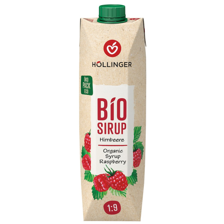 SYROP MALINOWY BIO 1 L - HOLLINGER