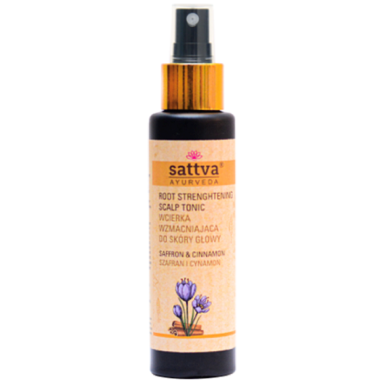 WCIERKA DO SKÓRY GŁOWY WZMACNIAJĄCA SZAFRAN I CYNAMON 100 ml - SATTVA (AYURVEDA)