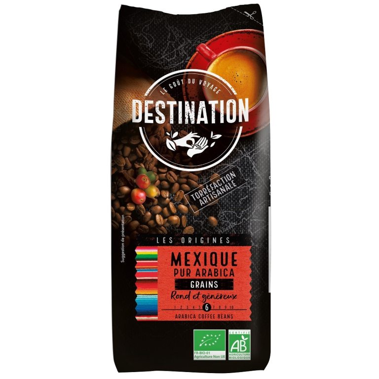 KAWA ZIARNISTA ARABICA 100 % MEKSYK FAIR FOR LIFE BIO 1 kg - DESTINATION
