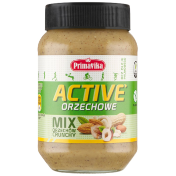 KREM ORZECHOWY CRUNCHY ACTIVE BEZGLUTENOWY 470 g - PRIMAVIKA