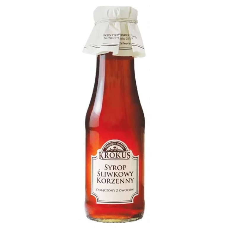 SYROP ŚLIWKOWY KORZENNY 355 g (280 ml) - KROKUS