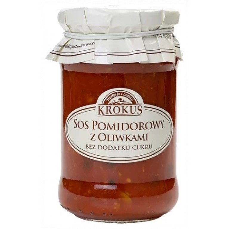 SOS POMIDOROWY Z OLIWKAMI BEZ DODATKU CUKRU 340 g - KROKUS