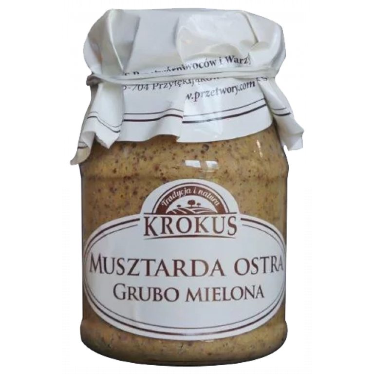 MUSZTARDA OSTRA GRUBO MIELONA 180 g - KROKUS