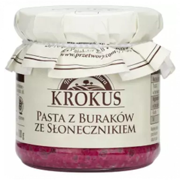 PASTA Z BURAKÓW ZE SŁONECZNIKIEM BEZGLUTENOWA 180 g - KROKUS