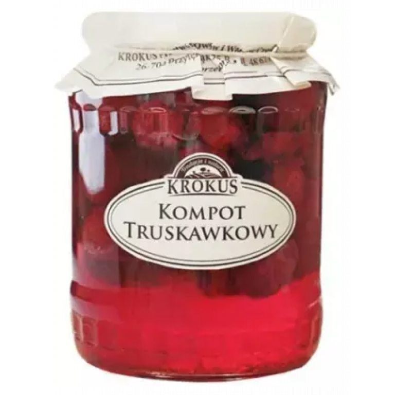 KOMPOT TRUSKAWKOWY 640 g (260 g) - KROKUS