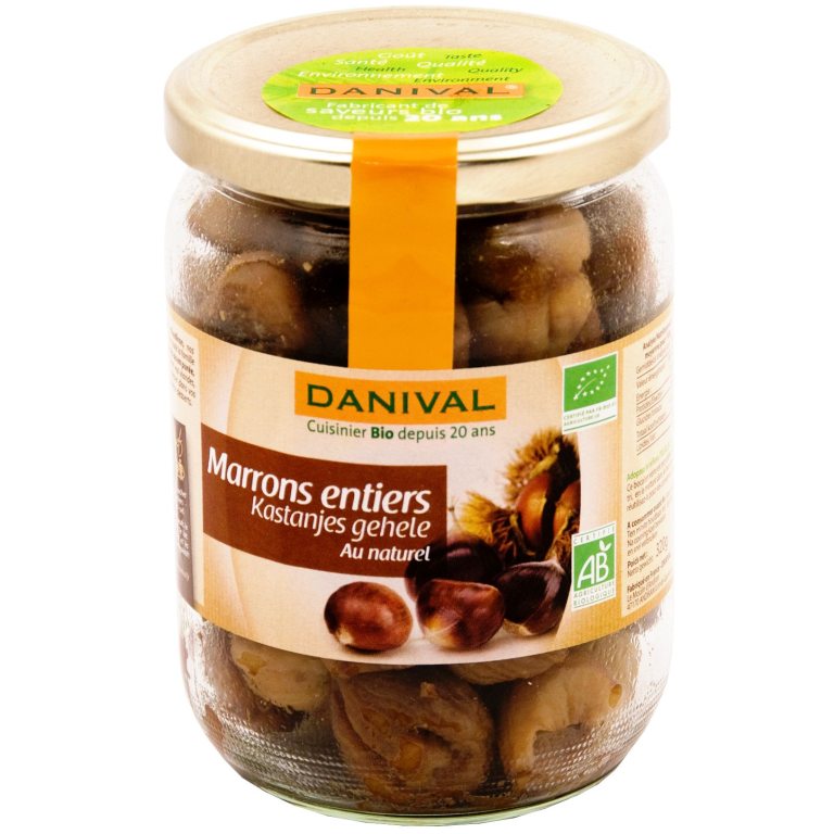 KASZTANY JADALNE CAŁE (GOTOWANE) BIO 320 g - DANIVAL