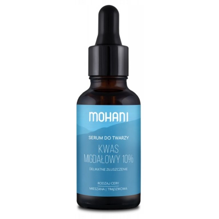 SERUM DO TWARZY WYGŁADZAJĄCE Z KWASEM MIGDAŁOWYM 10 % 30 ml - MOHANI