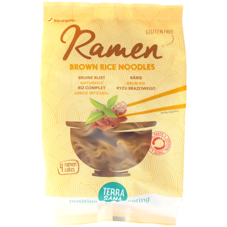 MAKARON (RYŻOWY RAZOWY) NOODLE RAMEN BEZGLUTENOWY BIO 280 g - TERRASANA