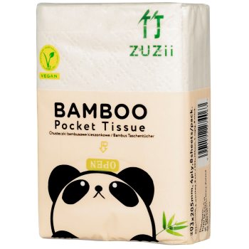 CHUSTECZKI BAMBUSOWE KIESZONKOWE 4 - WARSTWOWE 8 x 8 szt. - ZUZII