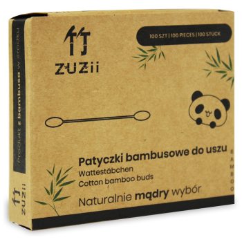 PATYCZKI HIGIENICZNE BAMBUSOWE Z BAWEŁNĄ 100 szt. - ZUZII