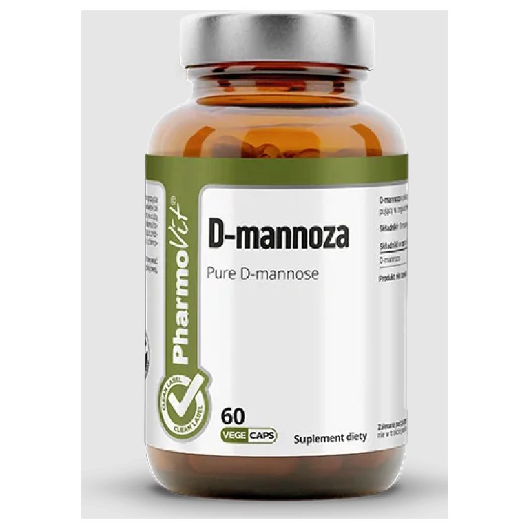 D-MANNOZA BEZGLUTENOWA 60 KAPSUŁEK - PHARMOVIT (CLEAN LABEL)