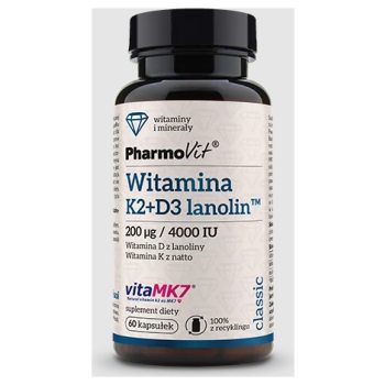 WITAMINA K2 + D3 BEZGLUTENOWA 60 KAPSUŁEK - PHARMOVIT (CLASSIC)