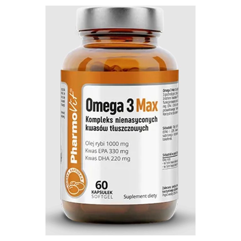 OMEGA 3 MAX BEZGLUTENOWE 60 KAPSUŁEK - PHARMOVIT (CLEAN LABEL)