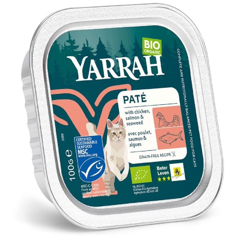 (DLA KOTA) PASZTET Z ŁOSOSIA Z ALGAMI MORSKIMI BIO 100 g - YARRAH