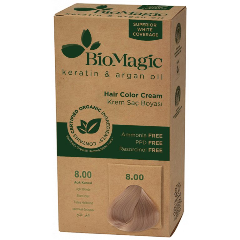 FARBA DO WŁOSÓW JASNY BLOND (8.00) 250 g - BIOMAGIC