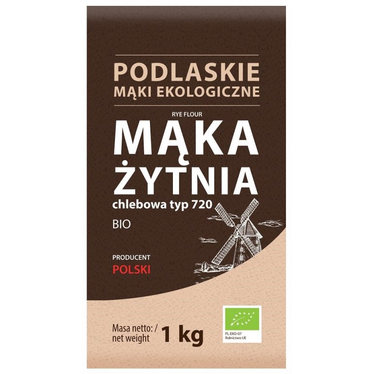 MĄKA ŻYTNIA CHLEBOWA TYP 720 BIO 1 kg - BIO LIFE (MĄKI PODLASKIE)