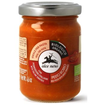 PESTO CZERWONE Z SUSZONYCH POMIDORÓW BIO 130 g - ALCE NERO