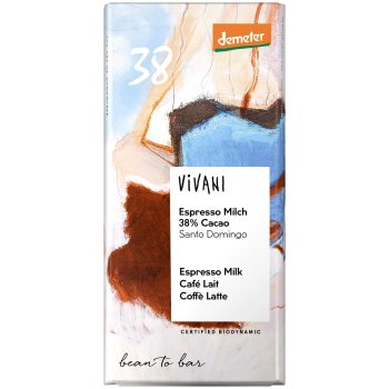 CZEKOLADA MLECZNA ESPRESSO DEMETER BIO 90 g - VIVANI