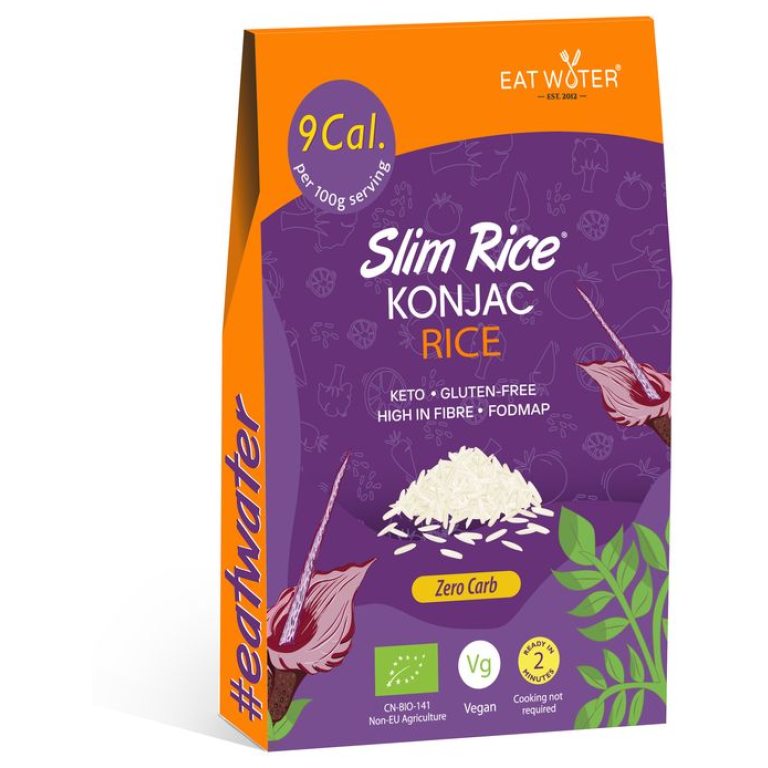 MAKARON (KONJAC) W KSZTAŁCIE RYŻU BEZGLUTENOWY BIO 270 g (200 g ) - SLIM (EAT WATER)