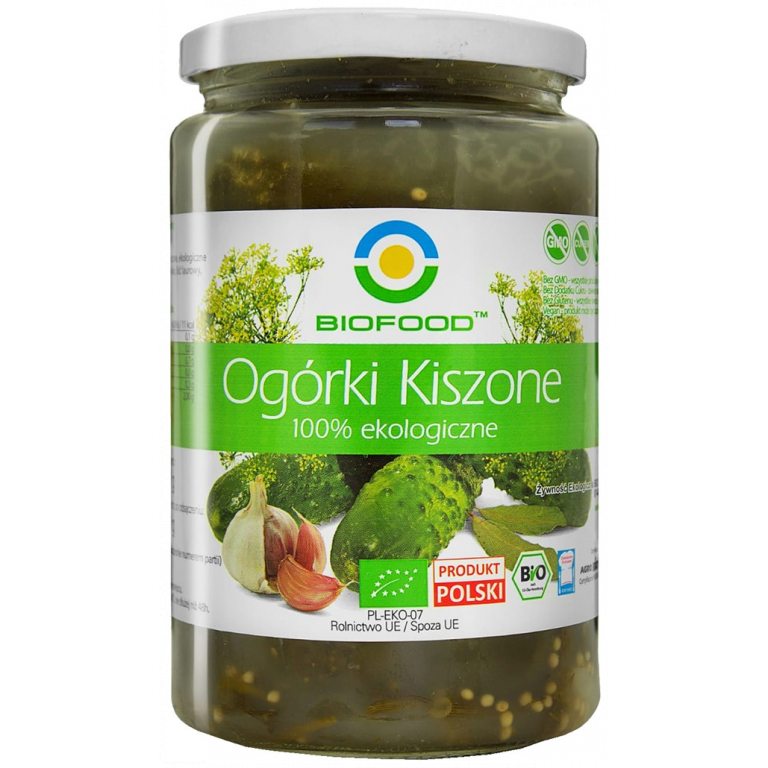 OGÓRKI KISZONE BEZGLUTENOWE BIO 760 g (560 g) - BIO FOOD