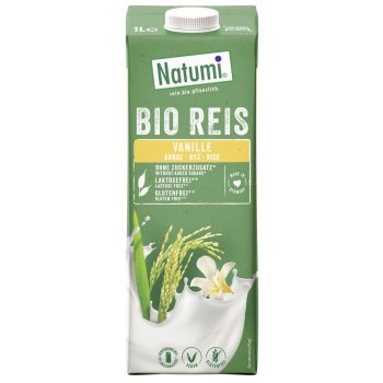 NAPÓJ RYŻOWO - WANILIOWY BEZ DODATKU CUKRÓW BEZGLUTENOWY BIO 1 L - NATUMI