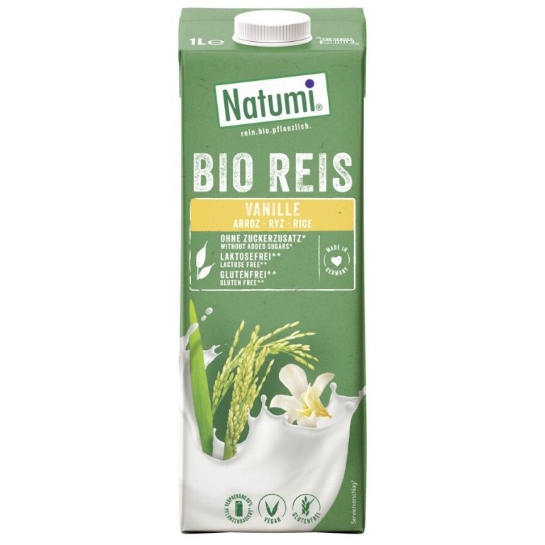 NAPÓJ RYŻOWO - WANILIOWY BEZ DODATKU CUKRÓW BEZGLUTENOWY BIO 1 L - NATUMI