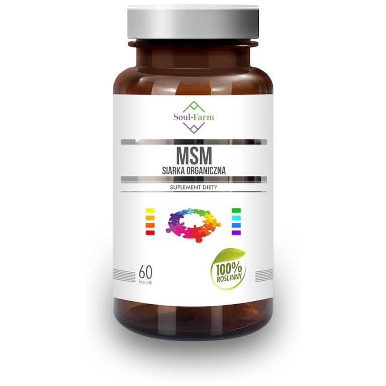 MSM SIARKA ORGANICZNA (650 mg) 60 KAPSUŁEK - SOUL FARM