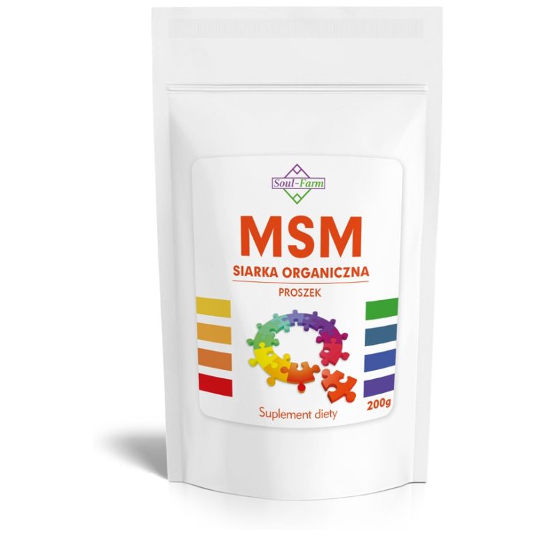 MSM SIARKA ORGANICZNA PROSZEK 200 g - SOUL FARM