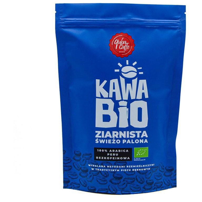 KAWA ZIARNISTA BEZKOFEINOWA ARABICA 100 % BIO 250 g - QUBA CAFFE