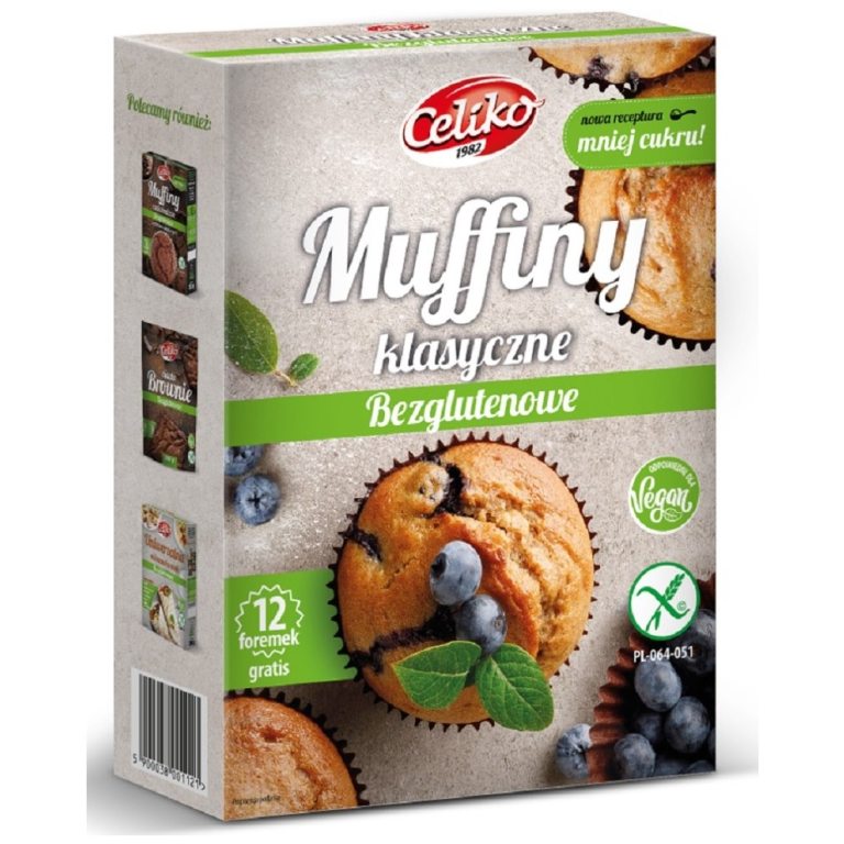 MIESZANKA NA MUFFINY KLASYCZNE BEZGLUTENOWA 280 g - CELIKO