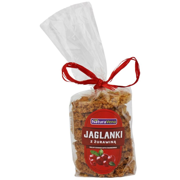 CIASTKA JAGLANKI Z ŻURAWINĄ 175 g - NATURAVENA