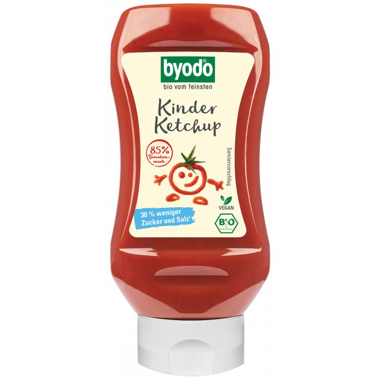 KETCHUP DLA DZIECI BEZGLUTENOWY BIO 300 ml - BYODO