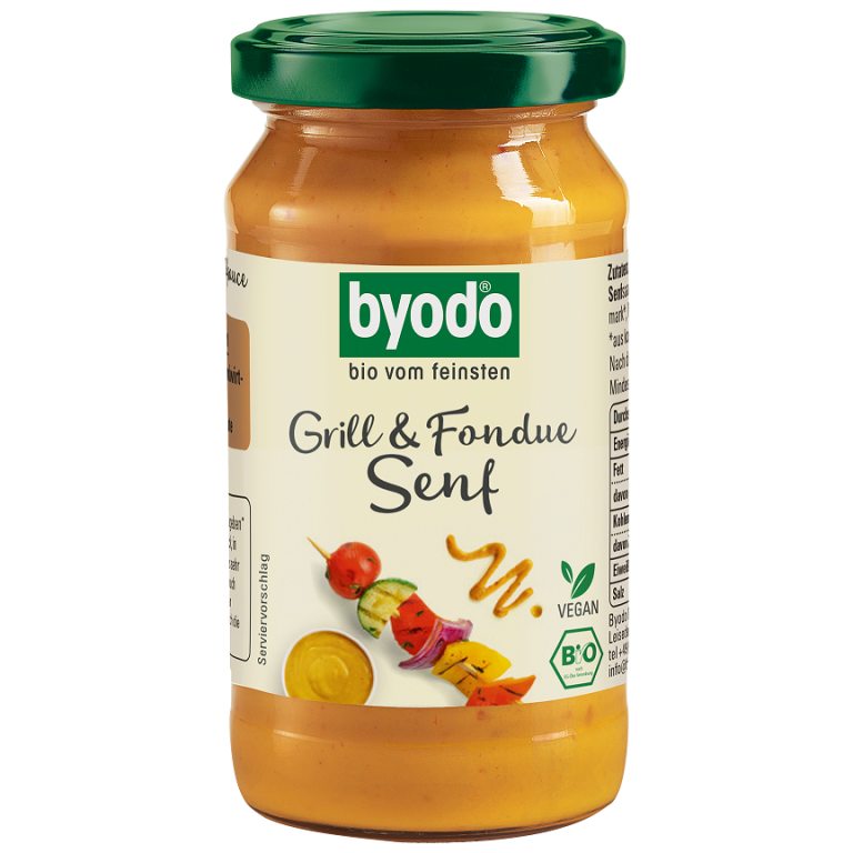 MUSZTARDA PAPRYKOWA GRILL & FONDUE BEZGLUTENOWA BIO 200 ml - BYODO