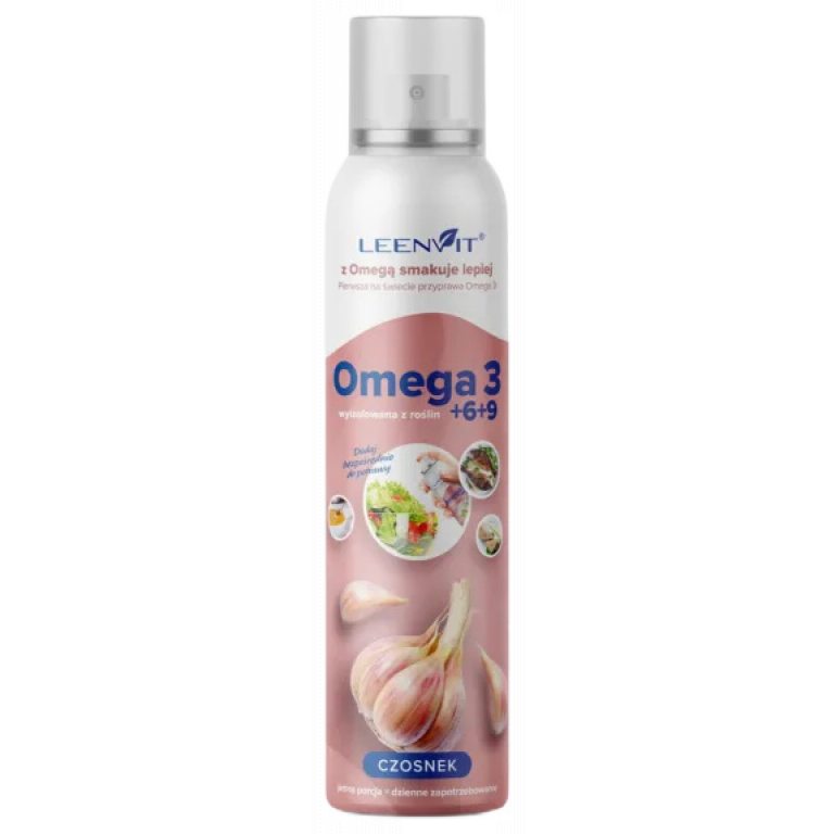 OMEGA 3-6-9 O SMAKU CZOSNKOWYM W SPRAYU 150 ml - LEENVIT