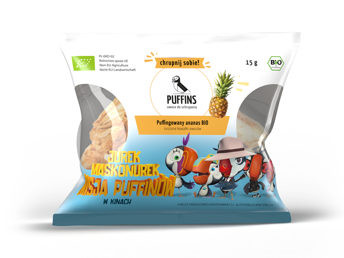 ANANAS PUFFINGOWANY BIO 15 g - PUFFINS