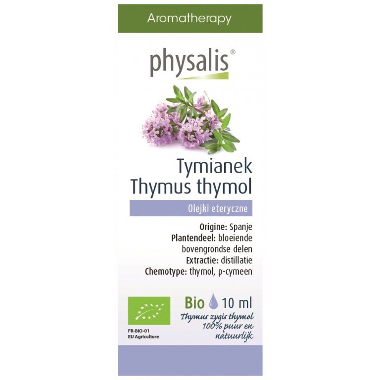 OLEJEK ETERYCZNY TYMIANEK THYMUS ZYGIS THYMOL BIO 10 ml - PHYSALIS