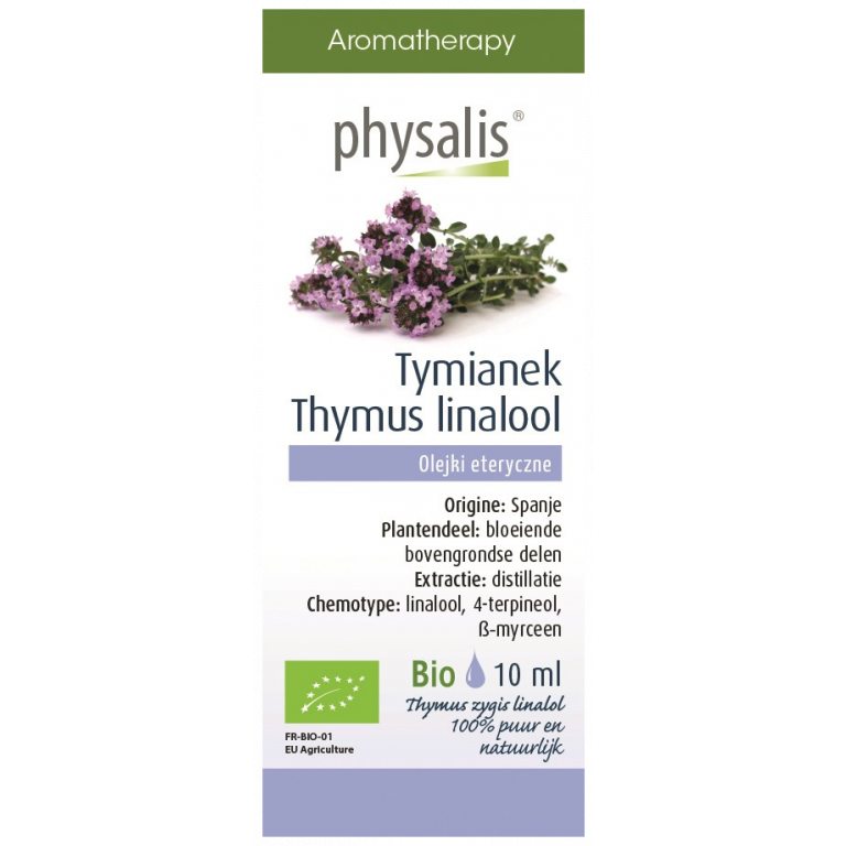 OLEJEK ETERYCZNY TYMIANEK THYMUS ZYGIS LINALOL BIO 10 ml - PHYSALIS