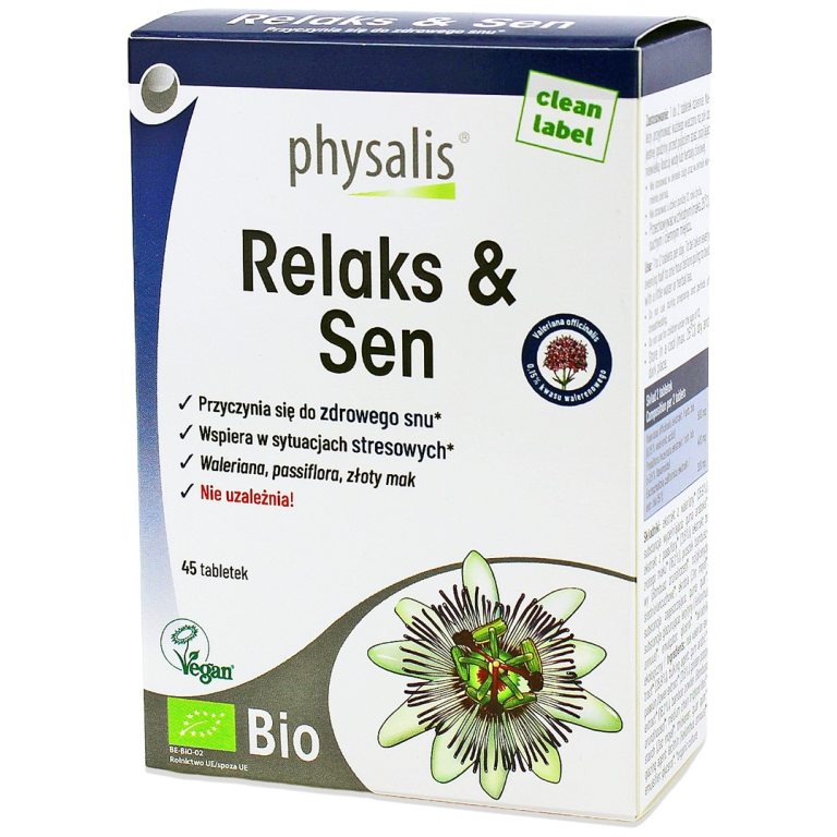 TABLETKI NA RELAKS I SEN BIO 45 szt. - PHYSALIS