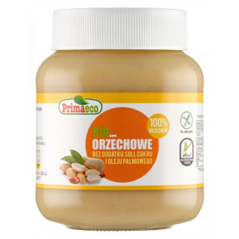 KREM Z PRAŻONYCH ORZESZKÓW ZIEMNYCH BEZGLUTENOWY BIO 360 g - PRIMAVIKA (PRIMAECO)