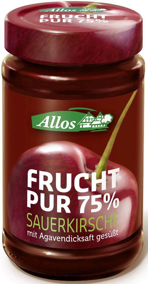 MUS WIŚNIOWY (75 % OWOCÓW) BIO 250 g - ALLOS