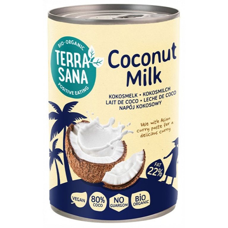 COCONUT MILK - NAPÓJ KOKOSOWY BEZ GUMY GUAR (22 % TŁUSZCZU) BIO 400 ml - TERRASANA