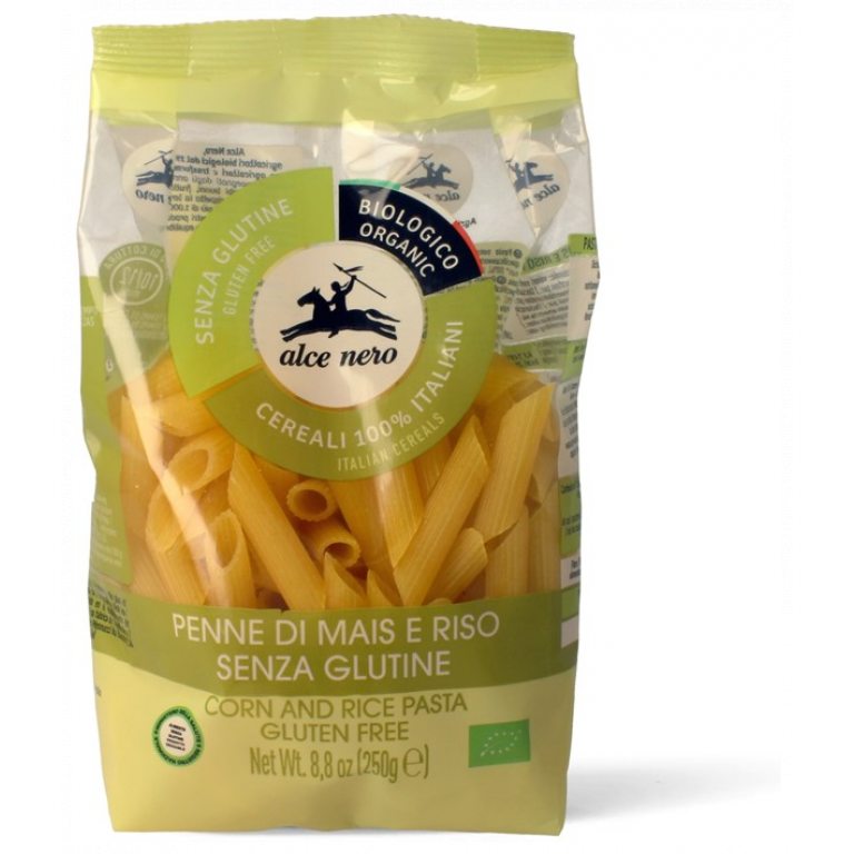 MAKARON (KUKURYDZIANO - RYŻOWY) PENNE BEZGLUTENOWY BIO 250 g - ALCE NERO