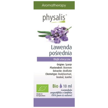 OLEJEK ETERYCZNY LAWENDA POŚREDNIA BIO 10 ml - PHYSALIS